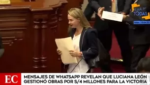 Luciana León. Video: América Noticias