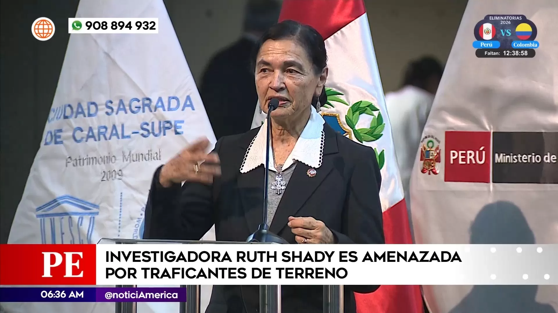 Investigadora Ruth Shady es amenazada por traficantes de terrenos. Foto: América Noticias