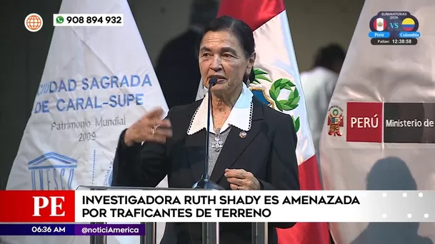 Investigadora Ruth Shady es amenazada por traficantes de terrenos. Foto: América Noticias