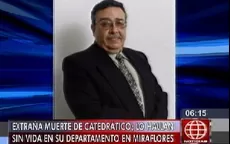 Investigan extraña muerte de catedrático en su vivienda de Miraflores  - Noticias de catedratico