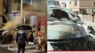 Investigan el incendio de una camioneta por extorsión en Mi Perú