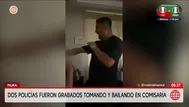 Investigan a policías grabados tomando en comisaría de Piura