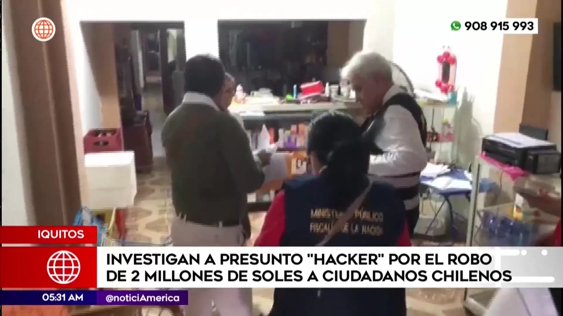 Investigan a presunto hacker en Iquitos por el robo de 2 millones de soles a chilenos. Foto: América Noticias