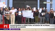 Investigarán a directora acusada de alterar notas de alumnos