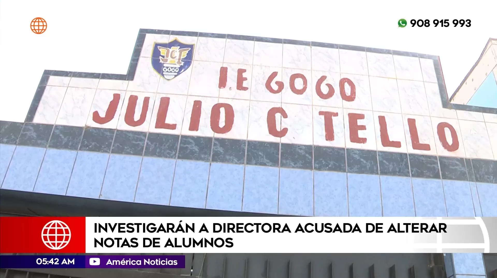 Investigarán a directora acusada de alterar notas de alumnos en Villa María del Triunfo. Foto: América Noticias Investigarán a directora acusada de alterar notas de alumnos en Villa María del Triunfo. Foto: América Noticias