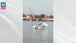 Avioneta se hundió en río en Iquitos. Foto y video: Canal N