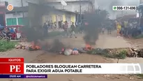 Pobladores de Iquitos exigen agua potable. Foto y video: América Noticias