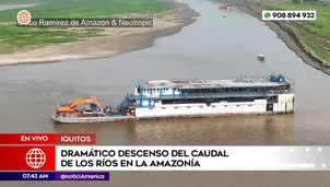 Alerta por el dramático descenso del caudal del los ríos en la Amazonía. Foto y video: América Noticias