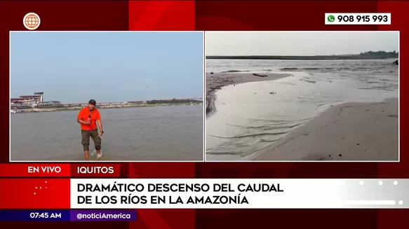 Alerta por el dramático descenso del caudal del los ríos en la Amazonía. Foto: América Noticias