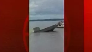 Embarcación naufragó en el río Amazonas. Foto: captura de TV