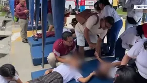 Iquitos: Escolares sufren desmayo por calor durante desfile. Foto y video: Canal N