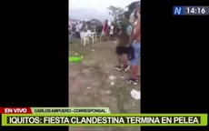 Fiesta clandestina en Iquitos terminó en pelea campal - Noticias de fiesta-semaforo
