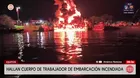 Iquitos: Hallan cuerpo de trabajador tras incendio de embarcación