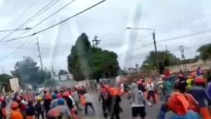 Los 500 sindicalizados recorrieron varias calles de San Juan. Foto-Video: Canal N