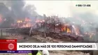 Iquitos: Más de 100 damnificados tras incendio