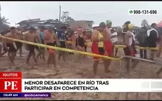 Iquitos: Menor desaparece en río tras participar en competencia - Noticias de iquitos