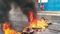 Protesta en Iquitos. Foto: captura de video Canal N.