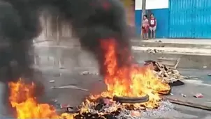 Protesta en Iquitos. Foto: captura de video Canal N.