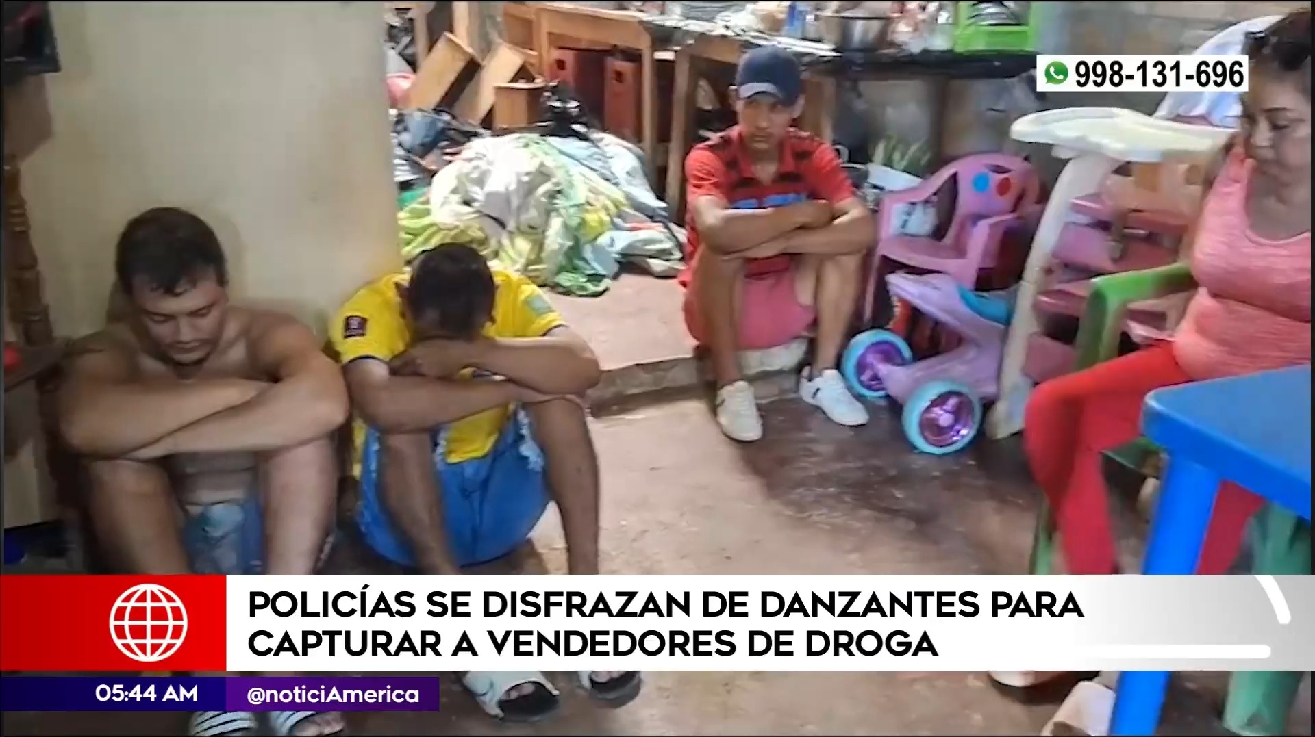 Policías se disfrazan para capturar a vendedores de droga en Iquitos. Foto: América Noticias