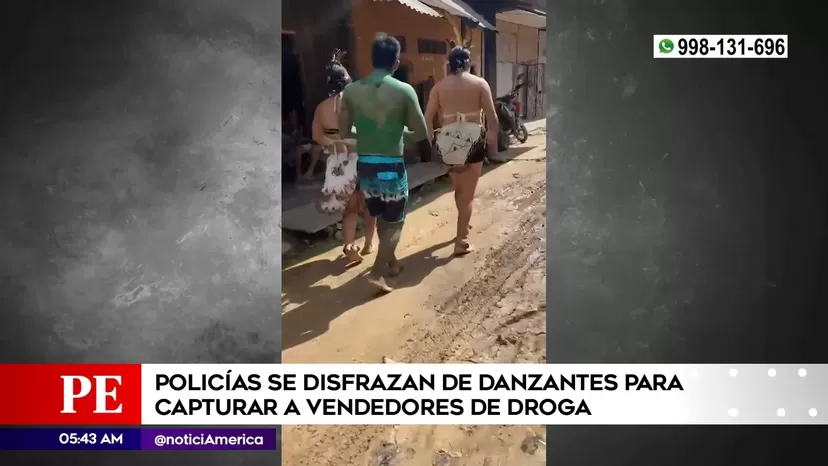 Iquitos: Policías se disfrazan de danzantes para capturar a vendedores de droga