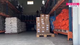 Entrega de alimentos por estado de emergencia. Foto y video: Canal N