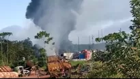 Incendio en almacenes. Foto: América Noticias