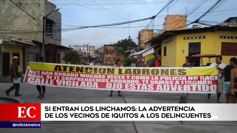 Iquitos: vecinos advierten que lincharán a delincuentes ante constantes robos
