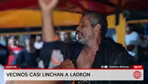 Delincuente armado es capturado por vecinos en Iquitos. Foto y video: AN