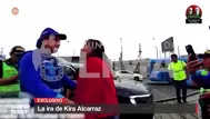 La ira de Kira Alcarraz: Golpeó a un fiscalizador y llamó a un policía para frenar la intervención
