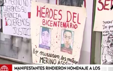  Jack Bryan Pintado e Inti Sotelo: Manifestantes rindieron homenaje a jóvenes fallecidos durante protestas - Noticias de plaza-mayor