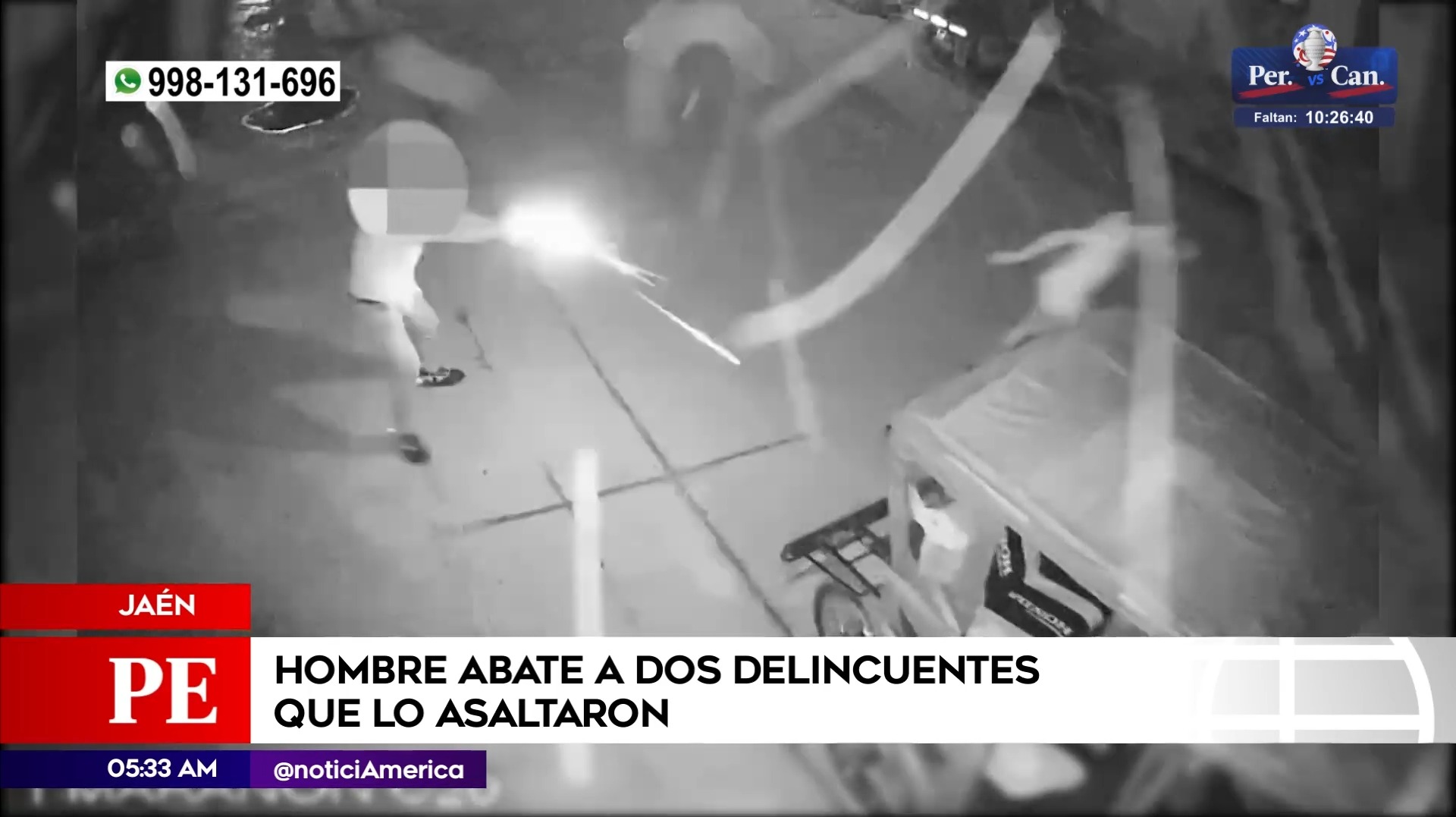 Hombre abatió a delincuentes en Jaén. Foto: América Noticias