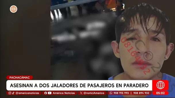 Asesinan a dos jaladores de pasajeros en paradero en Pachacámac. Foto: América Noticias Asesinan a dos jaladores de pasajeros en paradero en Pachacámac. Foto: América Noticias