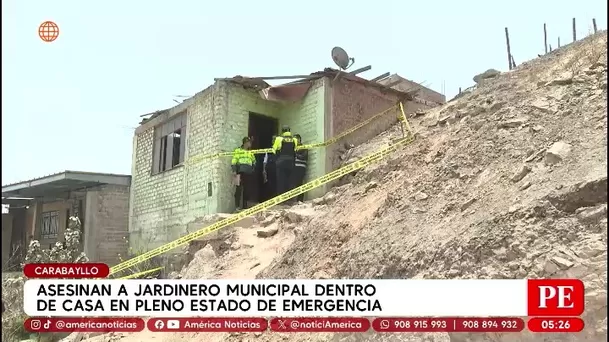 Jardinero municipal fue asesinado a balazos en Carabayllo. Foto: América Noticias Jardinero municipal fue asesinado a balazos en Carabayllo. Foto: América Noticias