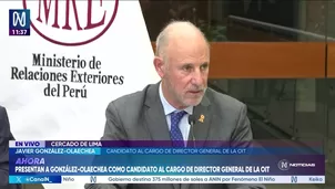 El excanciller Javier González-Olaechea presentó los principales lineamientos de su candidatura al cargo de director general de la Organización Internacional del Trabajo (OIT) y explicó las etapas del proceso electoral que definirá al titular de la organización para el periodo 2027-2032./ Video: Canal N
