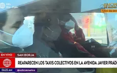 Javier Prado: Reaparecieron los taxis colectivo en esta vía - Noticias de javier-marchese