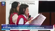 JEE Lima Centro 1 proclama resultados de segunda vuelta presidencial