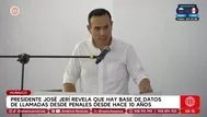 Jerí revela base de datos de llamadas desde penales