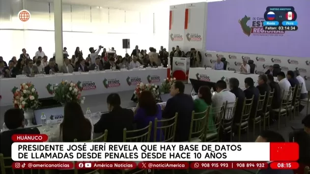 Presidente Jerí revela inacción sobre base de datos de llamadas desde penales/ América Noticias Presidente Jerí revela inacción sobre base de datos de llamadas desde penales/ América Noticias