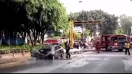 Jesús María: Auto se incendió en avenida Salaverry