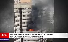 Jesús María: incendio en edificio generó alarma en la residencial San Felipe - Noticias de jesus-maria