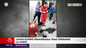 Joven sufrió hemorragia tras operación en Jesús María. Foto y video: América Noticias