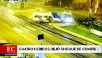 Jicamarca: cuatro herido dejó choque de combis