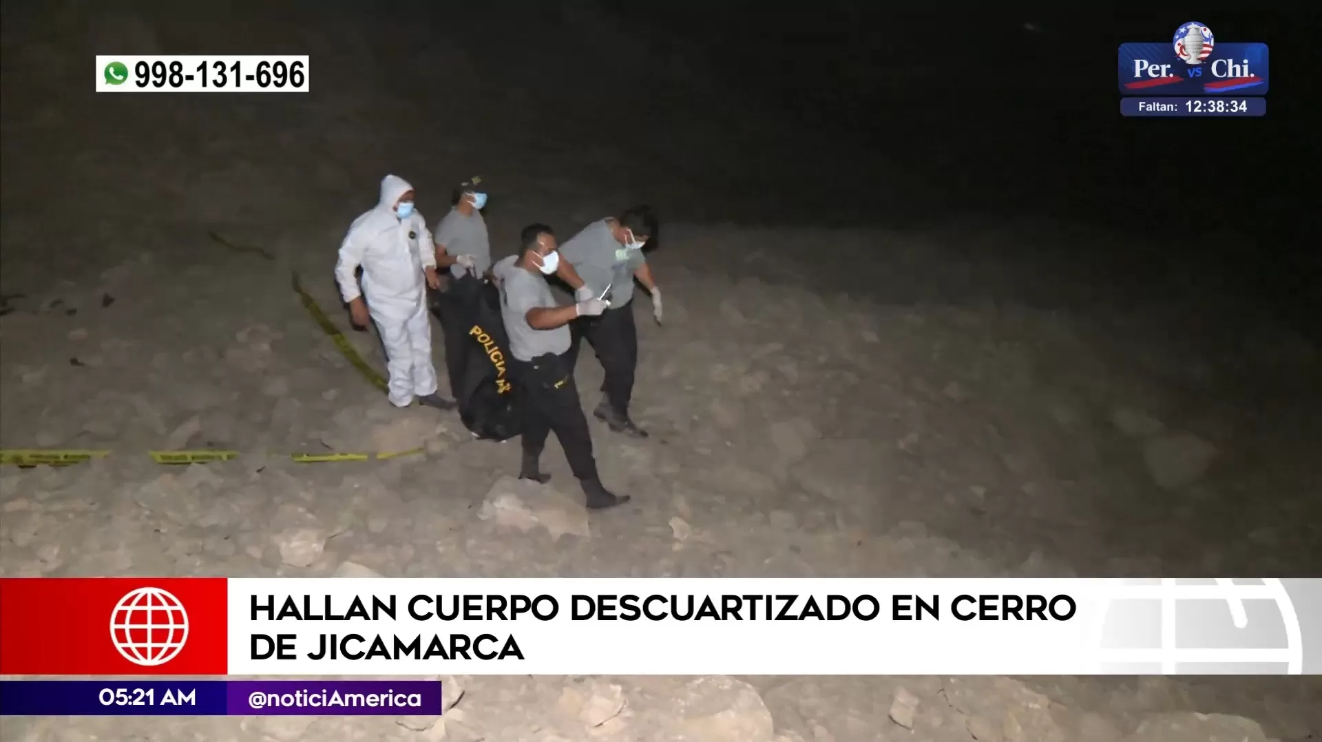 Hallan cadáver en Jicamarca. Foto: América Noticias