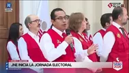 JNE anunció el inicio oficial de la jornada electoral y aseguró proceso transparente