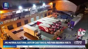 JNE distribuyó material electoral casi en su totalidad/ Video y Foto: Canal N