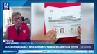Vocero del JNE explicó que el recuento de votos solo procede en actas observadas y no en toda la elección presidencial