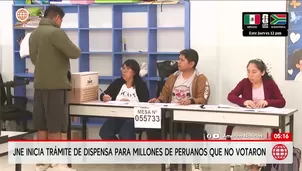 JNE inicia trámite de dispensa para omisos al voto. Foto y video: América Noticias