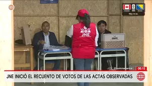 JNE inició el recuento de votos de actas observadas. Foto y video: América Noticias