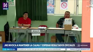 JNE pide calma ante resultados ajustados. Foto y video: Canal N