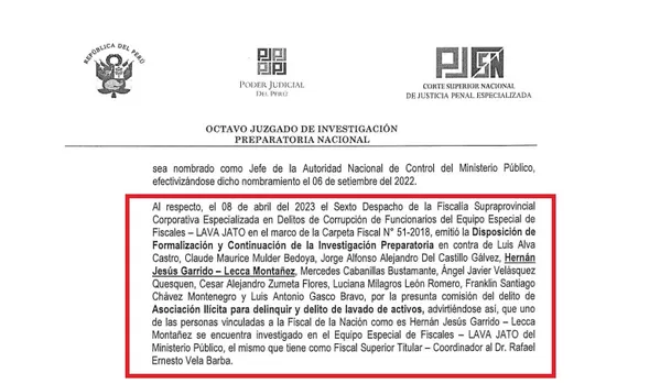 Parte de la versión del colaborador eficaz CE-33-2023 - Foto: Poder Judicial